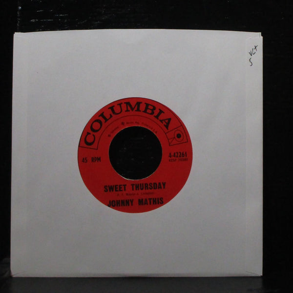 Johnny Mathis - Sweet Thursday / One Look 7" VG+ Columbia 4-42261 USA 1962 - Shuga Records