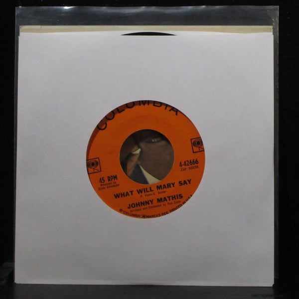 Johnny Mathis - What Will Mary Say / Quiet Girl 7" VG+ Columbia 4-42666 USA 1963 - Shuga Records