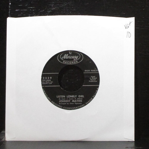 Johnny Mathis - All I Wanted / Listen Lonely Girl 7" VG+ Mercury 72339 USA 1964 - Shuga Records
