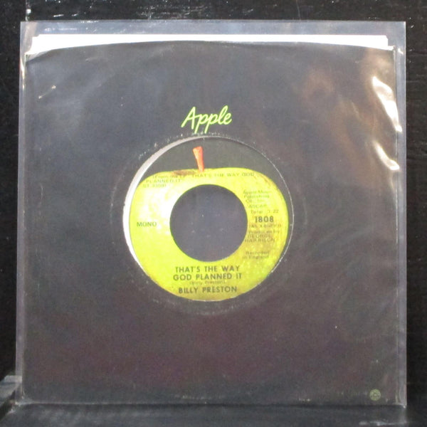 Billy Preston - That's The Way God Planned It 7" VG+ Apple 1808 USA 1969 - Shuga Records