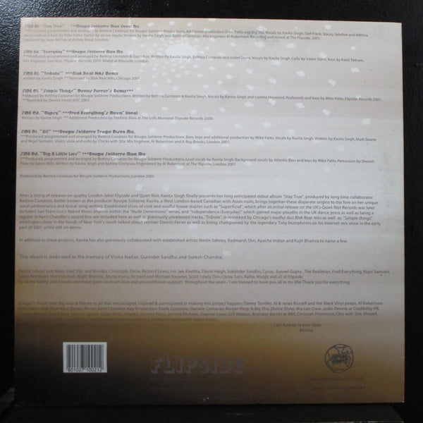 Kavita - Stay True 2 x 12" New Flipside FLIPLP002 UK 2002 - Shuga Records