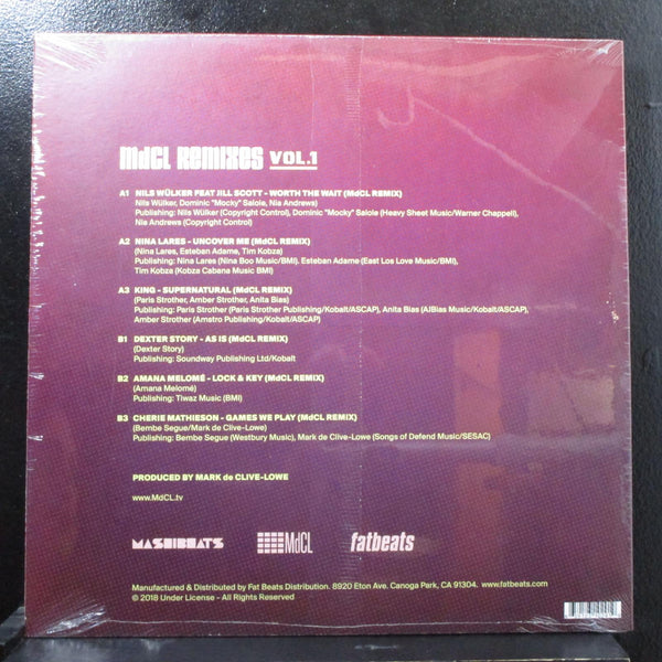 MdCL - Remixes Vol.1 12" sealed Mashibeats MB-005 USA 2018 - Shuga Records