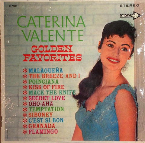 Caterina Valente ‎– Golden Favorites - VG+ Lp Record 1964 Decca USA Stereo Vinyl - Latin Pop
