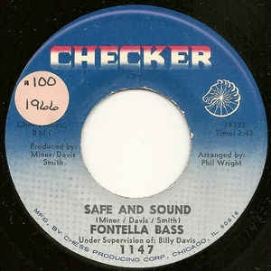 Fontella Bass- Safe And Sound / You'll Never Ever Know- VG 7" Single 45RPM- 1966 Checker USA- Funk/Soul
