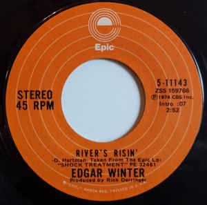 Edgar Winter ‎- River's Risin' / Animal - Mint- 7" 45 Single 1974 USA - Rock / Blues