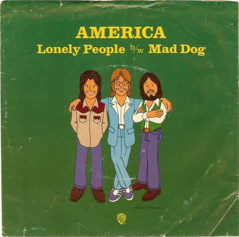 America ‎– Lonely People - Mint- 7" Single 45rpm 1974 Warner Bros. - Soft Rock / Pop