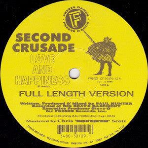 Second Crusade ‎- Love And Happiness - VG+ 12" Single 1995 USA - House