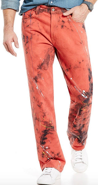 Levi Strauss 569 Loose Straight Paint Splattered Jeans - Size 38 X 34–  Shuga Records