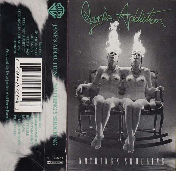 Jane's Addiction - Nothing's Shocking - VG+ Cassette 1988 Warner USA Tape - Alternative Rock - Shuga Records