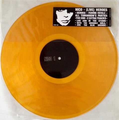 Nico ‎– Live Heroes - Mint- Lp Record 1986 Performance USA Yellow Vinyl - Rock / Avantgarde