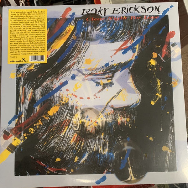Roky Erickson ‎– Clear Night For Love (1985) - New LP Record 2019 Alternative Fox USA Vinyl - Psychedelic Rock / Hard Rock - Shuga Records