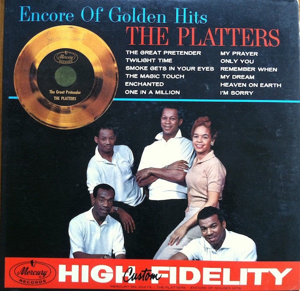 The Platters ‎– Encore Of Golden Hits - VG Lp Record 1960 USA Mono Original Vinyl - R&B / Soul - Shuga Records