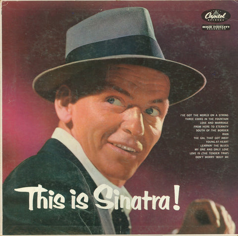 Frank Sinatra ‎– This Is Sinatra! (1956) - VG Lp Record 1961 Capitol Mono USA Vinyl - Jazz / Vocal