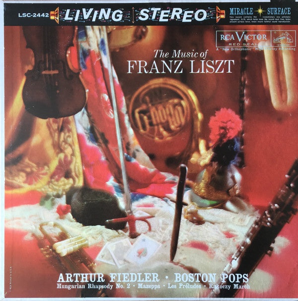 LSC-2442 Arthur Fiedler ∙ Boston Pops ‎– The Music Of Franz Liszt - VG+ Lp Record 1960 RCA Living Stereo Vinyl - Classical - Shuga Records