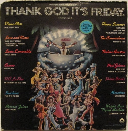 Various ‎– Thank God It's Friday (The Original Motion Picture) - VG 3 LP Record 1978 Casablanca USA Vinyl - Soundtrack - Shuga Records