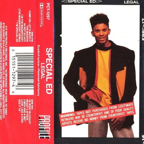 Special Ed ‎– Legal - Used Cassette 1990 Profile - Hip Hop