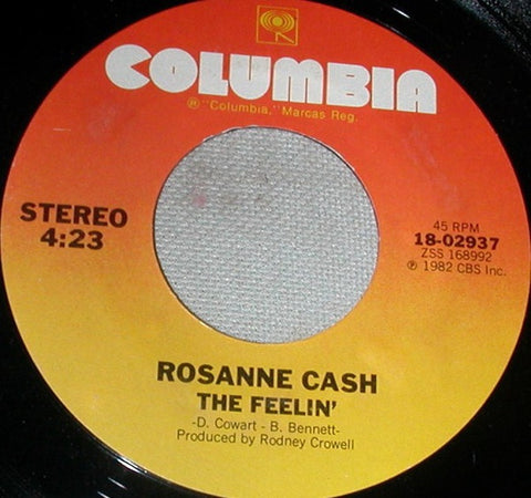 Rosanne Cash ‎– Ain't No Money / The Feelin' MINT- 1982 Columbia 7" Single (Stereo) - Country