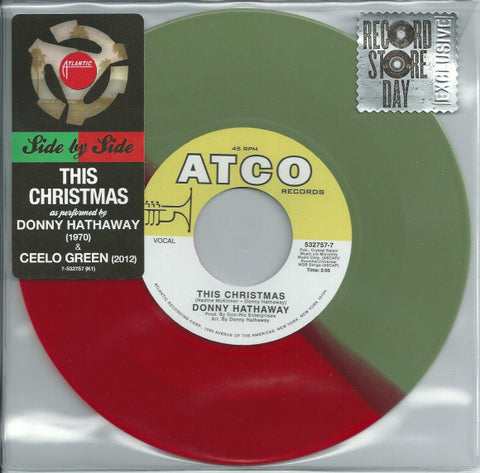 Donny Hathaway / Ceelo Green - This Christmas - New Vinyl Record 2012 Atlantic RSD Black Friday Limited Edition Red / Green 7" Vinyl - Funk / Soul / Pop