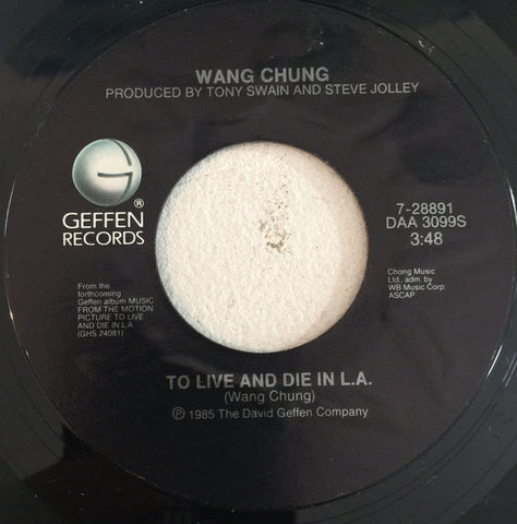 Wang Chung ‎– To Live And Die In L.A. - Mint- 45rpm 1985 USA - Synth-Pop