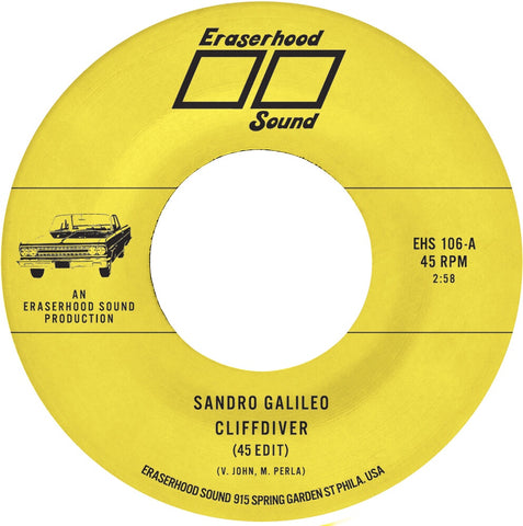 Sandro Galileo  - Cliffdiver / Smoke & Mirrors - New 7" Single Record 2022 Eraserhood Sound - Funk / Score