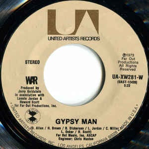 War ‎– Gypsy Man / Deliver The Word - VG+ 7" Single 45RPM 1973 United Artists Records USA - Funk / Soul