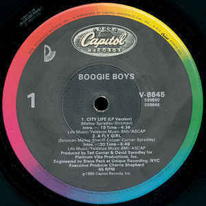 Boogie Boys - City Life VG+ - 12" Single 1985 Capitol USA - Electro - Shuga Records