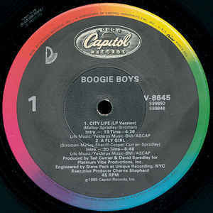 Boogie Boys - City Life VG+ - 12" Single 1985 Capitol USA - Electro