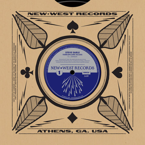 Steve Earle/Robert Johnson - Terraplane / Terraplane Blues - New Vinyl 2015 RSD Press -  w/ MP3 download limited to 5000