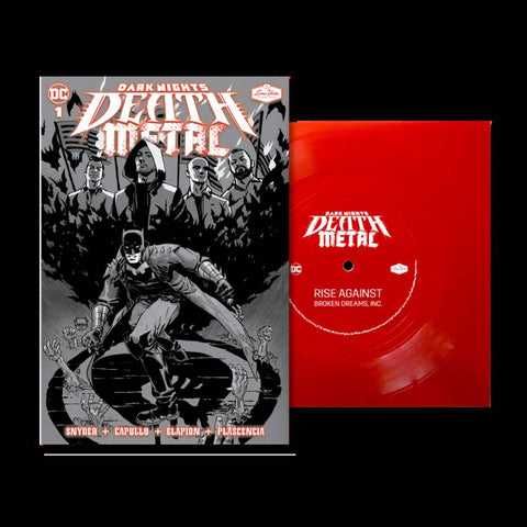 Rise Against - Dark Nights: Death Metal #1 "Broken Dreams Inc" - New 7" Single Record Flexi Disc Vinyl & Comic Book - Pop Punk / Rock