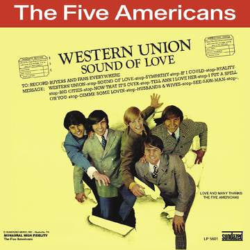 The Five Americans - Western Union (1967) - New LP Record Store Day 2022 Sundazed Music Gold Vinyl - Garage Rock