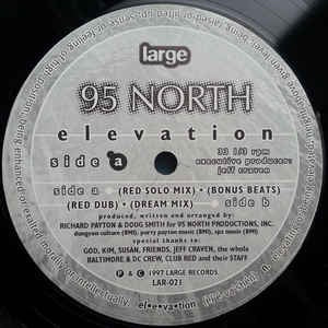 95 North - Elevation - VG+ 12" Single 1997 Large Records USA - Chicago House