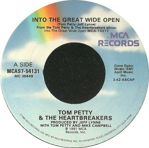 Tom Petty and The Heartbreakers - Into The Great Wide Open / Makin' Some Noise - VG+ 7" Single 45rpm 1991 MCA USA - Rock