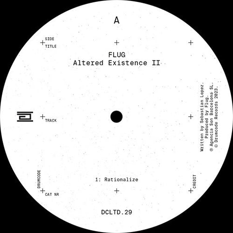 Flug – Altered Existence II - New 12" Single Record 2023 Drumcode Europe Vinyl - Techno