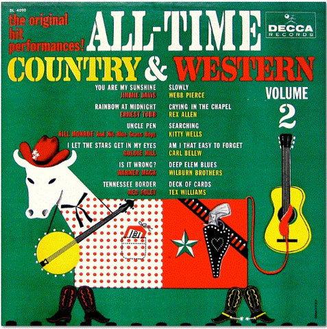 Various ‎- All Time Country And Western Volume 2 - VG+ Mono 1961 USA - Folk / Country