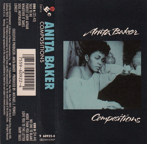 Anita Baker ‎– Compositions - Used Cassette 1990 Elektra - Jazz / Rhythm & Blues