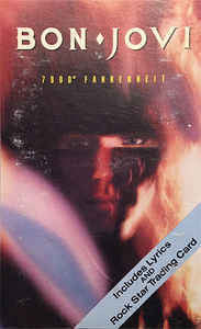 Bon Jovi - 7800 Fahrenheit - VG+ 1984 USA Cassette Tape - Rock