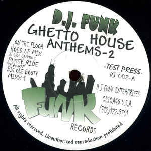 D.J. Funk ‎– Ghetto House Anthems-2 - VG- 12" Single 1996 Funk USA - Chicago House