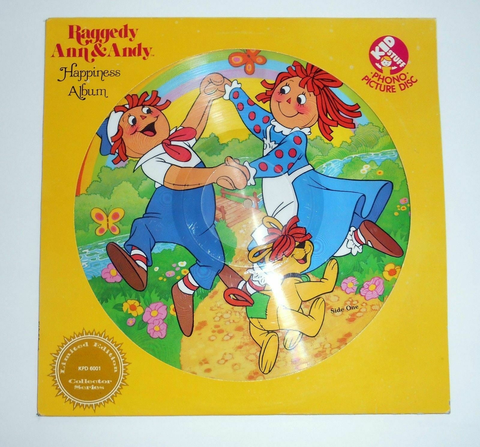 Raggedy Ann & Andy ‎– Happiness Album - VG+ Lp Record 1981 Kid Stuff USA Picture Disc Vinyl - Children's / Story
