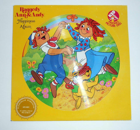 Raggedy Ann & Andy ‎– Happiness Album - VG+ Lp Record 1981 Kid Stuff USA Picture Disc Vinyl - Children's / Story