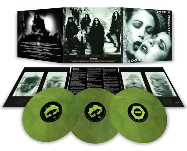 Type O Negative - Bloody Kisses (1993) - New Vinyl 3 Lp 2018 Roadrunner / Run Out Groove RSD Black Friday Exclusive on 180gram Green/Black Mixed Colored Vinyl with Previously Unreleased Lp of Bonus Tracks (Limited to 5K) - Goth Rock / Alt-Metal - Shuga Records