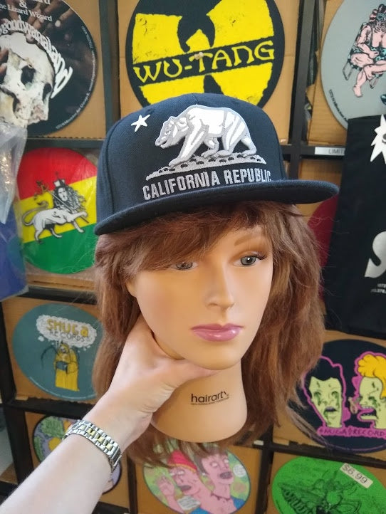 New Era California Republic Black Fitted Cap - Size 7 3/8 - Shuga Records