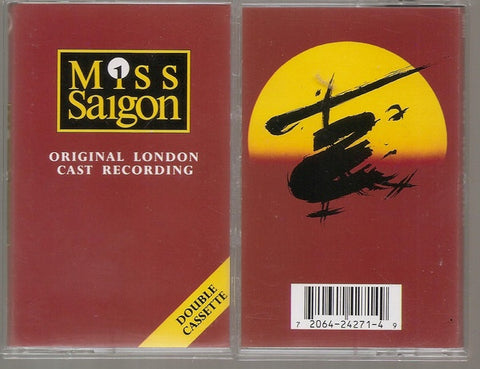 Alain Boublil &   Claude-Michel Schönberg  ‎–  Miss Saigon - Used Cassette Tape 1990 Geffen Records - Musical