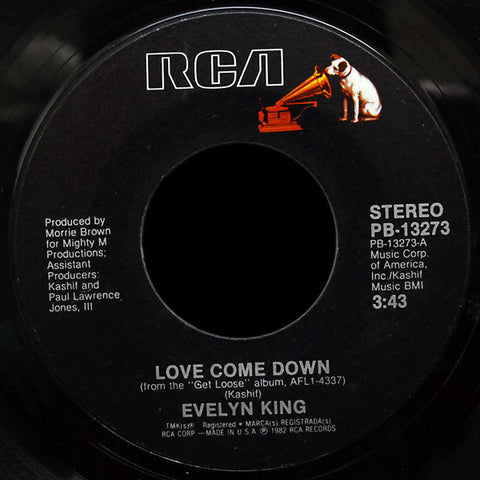 Evelyn King - Love Come Down VG+ - 7" Single 45RPM 1982 RCA USA - Funk/Soul