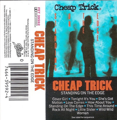Cheap Trick ‎– Standing On The Edge - Used Cassette Tape Epic 1985 USA - Rock / Classic Rock