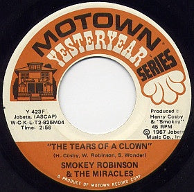 Smokey Robinson & The Miracles ‎– The Tears Of A Clown / Who's Gonna Take The Blame -Mint- 45rpm 1972 USA - Funk / Soul - Shuga Records