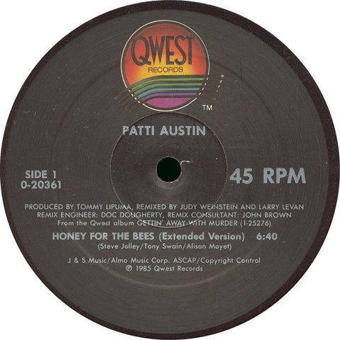 Patti Austin ‎– Honey For The Bees - M- 12" Single 1985 - Funk / Soul