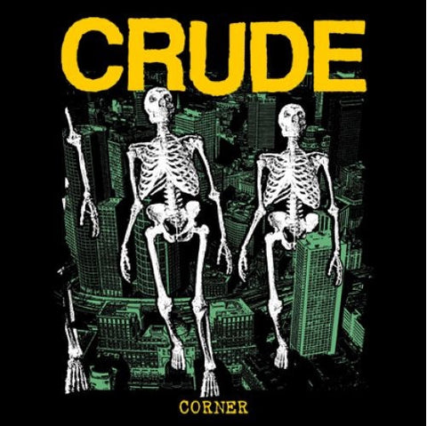 Crude ‎– Corner - VG+ LP Record 2010 La Familia German Black & White marbled 180 gram Vinyl, Insert & screenprinted sleeve - Hardcore / Punk