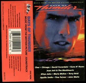 Various- Days Of Thunder (Music From The Motion Picture Soundtrack)- Used Cassette- 1990 DGC USA- Rock/Soundtrack