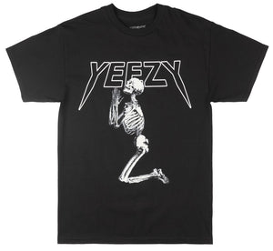 Authentic Classics - Men's Black Kanye West 'Yeezy' Praying Skeleton T-Shirt