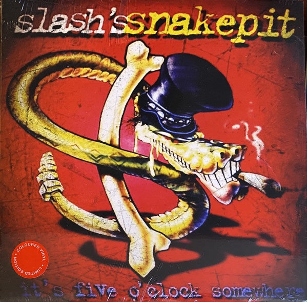 Slash's Snakepit ‎– It's Five O'Clock Somewhere (1995) - New 2 LP Record 2021 Geffen Europe Import Red Vinyl - Hard Rock / Blues Rock - Shuga Records